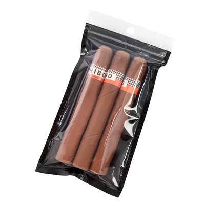 Portable Cigar Zip Lock Bags With Transparent Window Humidified System Cigar Humidified Bag and Cigar Packaging Bag