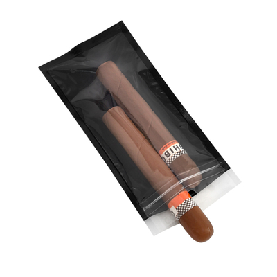 Portable Cigar Zip Lock Bags With Transparent Window Humidified System Cigar Humidified Bag and Cigar Packaging Bag