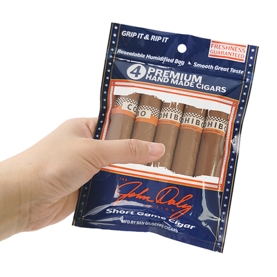 Custom Design Plastic Cigar Bags Humidity Cigar Bags with Humidifier Layer