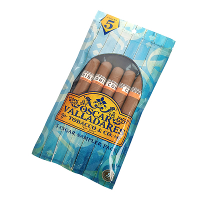 Custom Gravure Printing Humidified Cigar Bags Ziplock Humidity Cigar Bags 5 Cigars Simple Pack with Clear Window Plastic Packing