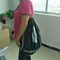 Transparent Rope Bag Rucksack , Black Outdoor Clear Plastic Drawstring Bags