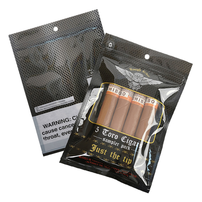 Custom Designed Moisture-Proof Flat Bags Printed Heat Sealable Aluminum Foil Mylar 3 Side Seal for Tobacco Leaf Cigar Wraps