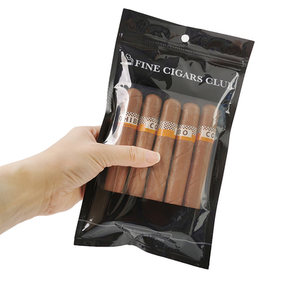 Self-developed Plastic Pacckaging Bag - Cigar Bags / Humidity Cigar Bag with Zipper and windows