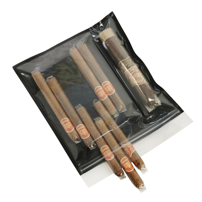 New Design Moisture-Proof Plastic Humidor Pouch Bags with Zipper Freshness Preserving Humidity Cigar Storage with Separate Slot
