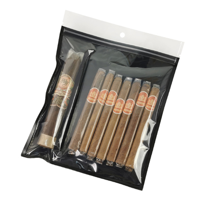 New Design Moisture-Proof Plastic Humidor Pouch Bags with Zipper Freshness Preserving Humidity Cigar Storage with Separate Slot