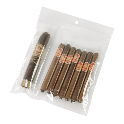 New Design Moisture-Proof Plastic Humidor Pouch Bags with Zipper Freshness Preserving Humidity Cigar Storage with Separate Slot