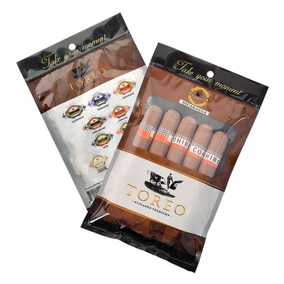 New Design Moisture-Proof Plastic Humidor Pouch Bags with Zipper Freshness Preserving Humidity Cigar Storage with Separate Slot