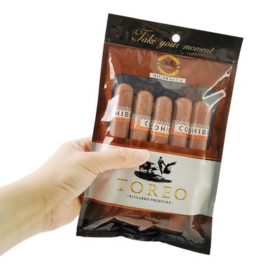 New Design Moisture-Proof Plastic Humidor Pouch Bags with Zipper Freshness Preserving Humidity Cigar Storage with Separate Slot