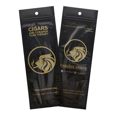 Custom Printing Sealable Plastic Tobacco Smoking Pen Wrap Packaging Individual Single Cigar Package Bag