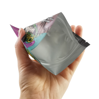 Foil Mylar Plastic Smell Proof Tobacco Moisture Proof 30g 50g Cigar Packaging Bags With Tear Notch