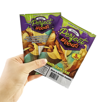 Custom Logo  Heat Seal Foil Mylar Bag Humidity Tobacco Packaging Zip Plastic Humidor Cigar Ziplock Bags cigar moisture bags