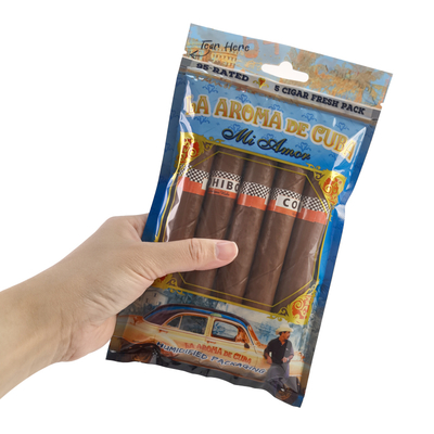 Custom Luxury Leather Cigar Travel Case with Humidifier Portable Cedar Lined Humidor Bag Moisture Control Ziplock Pouch