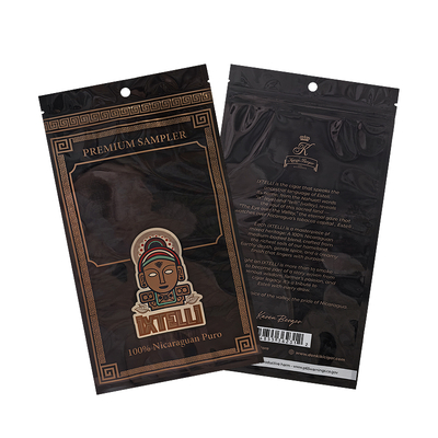 Custom Mylar Tobacco Bag Smell Proof Cigar Pouch Ziplock Leaf Packaging Humidor Heat Seal Plastic Foil portable cigar humidor