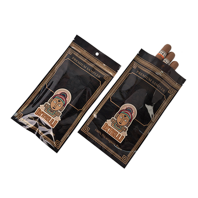 Custom Mylar Tobacco Bag Smell Proof Cigar Pouch Ziplock Leaf Packaging Humidor Heat Seal Plastic Foil portable cigar humidor