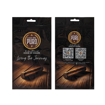 Custom Printed Plastic Cigar Zip Lock Packaging Bag With Zipper Tobacco Cigar Mylar Bag
