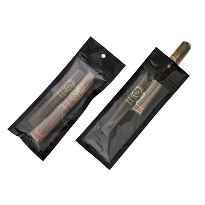 Custom Mylar Ziplock Resealable Cigar Bag Plastic Hand Rolling Smoking Accessories Packaging Pouches for Moisturizing Food