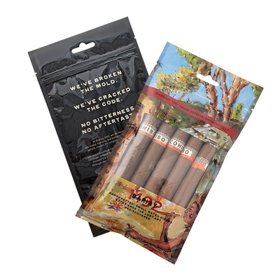 Plastic Zipper Tobacco Mylar Pouch Leaf Wraps Moisturizing Cigar Packaging Bag with Hygrometer Layer