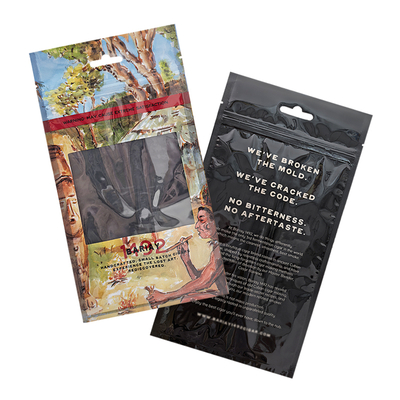 Plastic Zipper Tobacco Mylar Pouch Leaf Wraps Moisturizing Cigar Packaging Bag with Hygrometer Layer