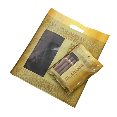 Manufacturer Custom Ziplock Plastic Tobacco Cigars Packaging 2-way Humidity Control Moisture Humidifier Humidor Pouch Bag