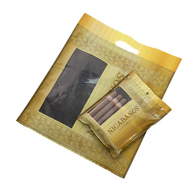 Private Label Custom Printed Cream Flavor Cigar Humidor Bags Mylar Heat Seal Foil