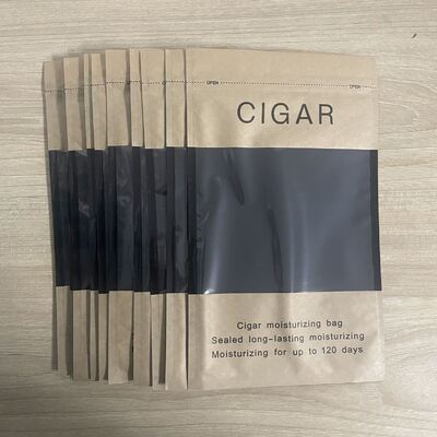 Ziplock Design Cigar Humidor Bags Lightweight and Compact Featuring MOPP VMPET PE Material Structure for Cigar Protection