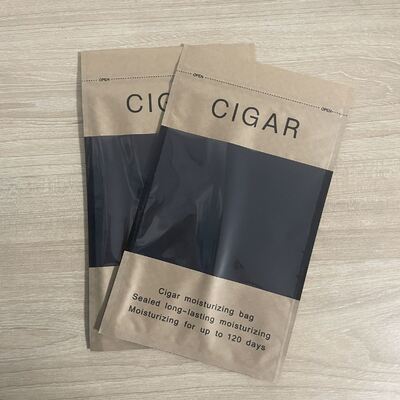 Ziplock Design Cigar Humidor Bags Lightweight and Compact Featuring MOPP VMPET PE Material Structure for Cigar Protection