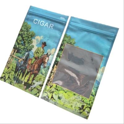 OPP LDPE laminated material cigar packaging bag 0.09mm thickness resealable packaging ideal for maintaining cigar freshness