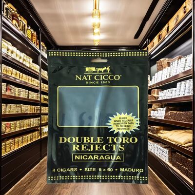 Small Cigar Moisturizing Plastic Zipper Bags Cigar Humidor Bags 0.09mm Thickness Durable Seal for Long Lasting Freshness