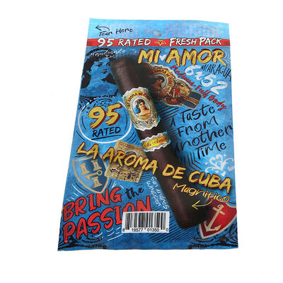 MOPP VMPET PE cigar packaging bag tamper evident features to enhance security and consumer confidence in packaged cigars