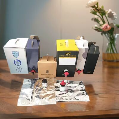 Textured Surface Bag In Box Plastic Container With Spout Suitable For Food Grade Liquid Packaging Applications