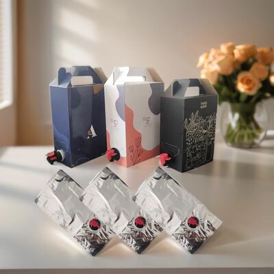 Customized BIB bags in Box featuring Accessories Tap Spout ideal for packaging wine juice oil and other liquid products