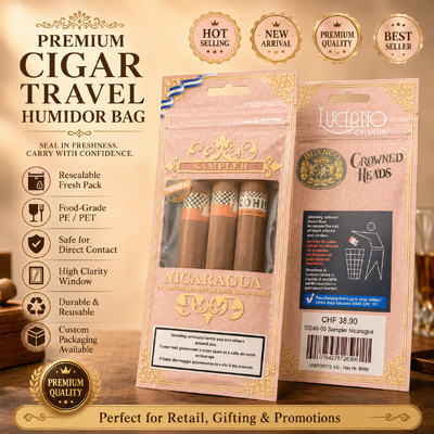 Humidity Sheet Inside Plastic Cigar Bags Thickness 009mm Clear Protective Bags Ideal for Cigar Storage and Humidity Regulation