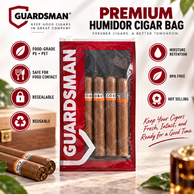 Lightweight and Compact cigar bags custom featuring humidity sheet inside designed to maintain cigar freshness during travel