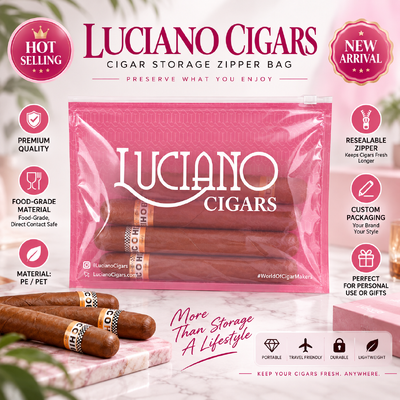 Cigar Humidor Bag Waterproof Self-Lock Zipper Moisture-Proof Humidity