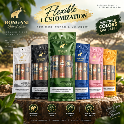 Bag cigar packaging bag custom color moisture barrier and UV protection properties ensuring long term cigar preservation