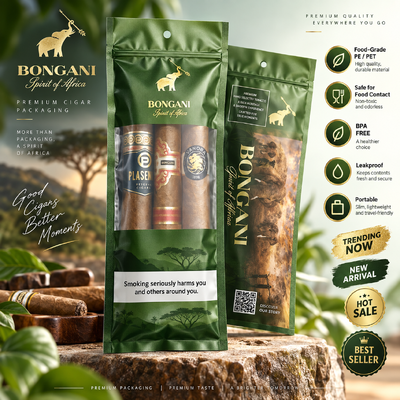 Bag cigar packaging bag custom color moisture barrier and UV protection properties ensuring long term cigar preservation
