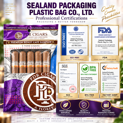 MOPPPE cigar bags custom including humidity sheet inside crafted to support cigar wholesalers in delivering packaging solutions