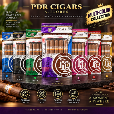 Custom Cigar Cellophane Bag Single Cigar Packaging Flat Pouch Cigar Packaging Gusset Cello Bags