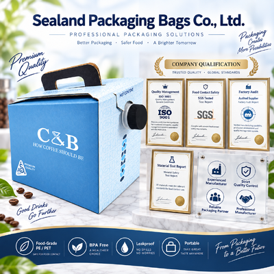 Plastic Bag In Box Equipped with Customized Printing and Accessories Tap Spout Providing Leak Proof Liquid Containment