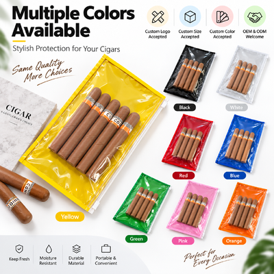 Inside Humidity Sheet Humidified Cigar Bags 009mm Thickness Moisture Barrier Packaging Designed to Preserve Cigar Flavor