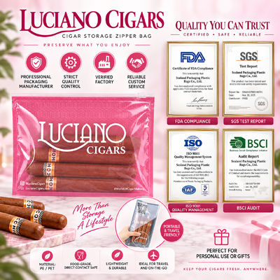 Cigar Humidor Bags Constructed From Food-grade TPU And PE Offering Cigar Protection