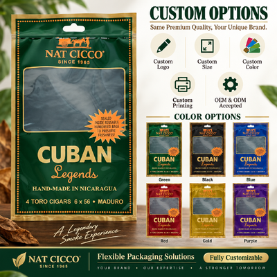 Holds 5-20 Cigars Depending On Size Cigar Humidor Bags Featuring Food-grade TPU PE And OPP LDPE Laminated Material For Humidity Control