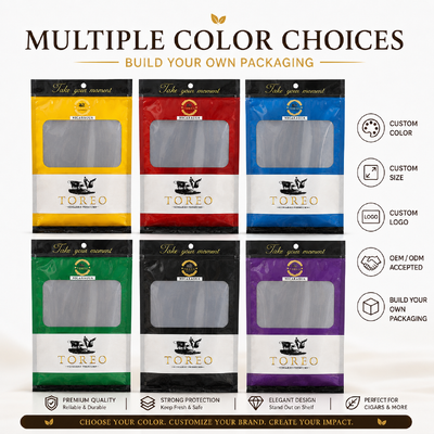 Tear-resistant And Puncture-resistant Humidified Cigar Bags Custom Color Durable Packaging For Long Term Cigar Freshness
