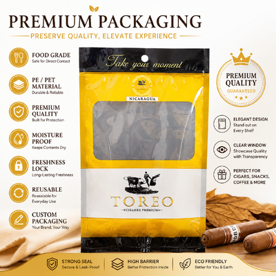 Tear-resistant And Puncture-resistant Humidified Cigar Bags Custom Color Durable Packaging For Long Term Cigar Freshness