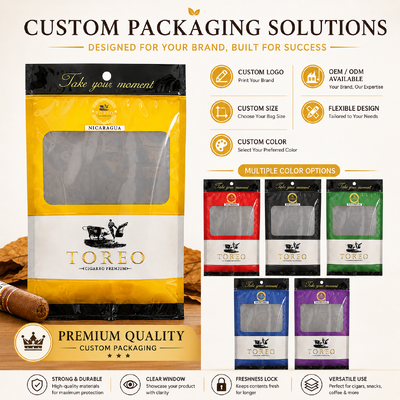 Tear-resistant And Puncture-resistant Humidified Cigar Bags Custom Color Durable Packaging For Long Term Cigar Freshness