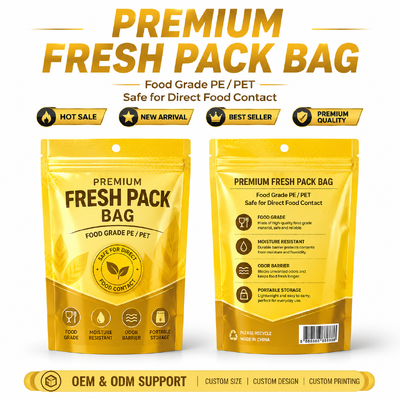 Custom Color cigar bags custom crafted from OPP LDPE laminated material ensuring durability and freshness preservation