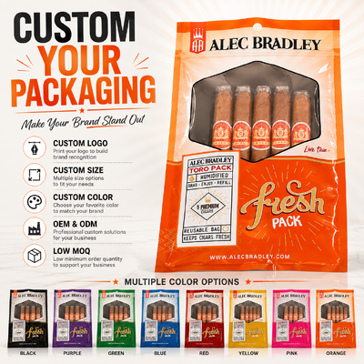 009mm cigar bags custom packaging bags providing secure sealing and protection against environmental factors