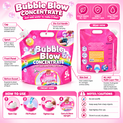 Spout Pouches Stand Up Pouch Packaging Designed to Preserve Freshness and Provide Convenient Dispensing for Liquids