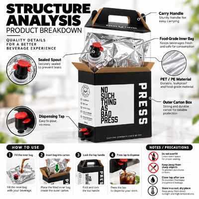Tap Without Bag in Box Rectangular Container Solution for Bulk Liquid Packaging and Easy Handling in Industrial Settings