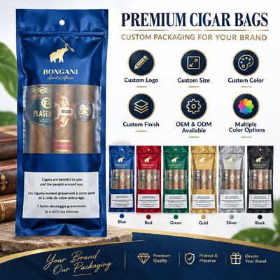 Thickness 0.09mm cigar humidifier bag composed of food grade TPU and PE materials providing moisture control for cigars